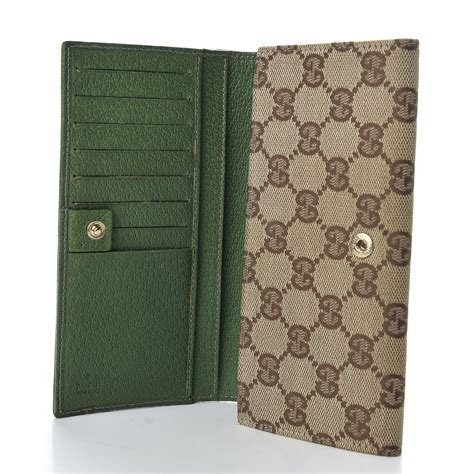 gucci wallet green color|green Gucci wallet with zipper.